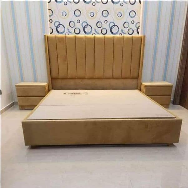 bed set / double bed / dressing table / side table / wooden furniture 8