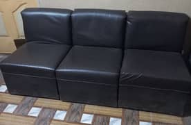 4 single seats leather sofa for sale