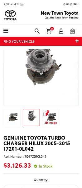 Genuine Turbo charger for d4d 3.0 1kd engine 3