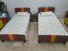 Single 2 beds (full size) INTERWOOD + Mattress & kids furniture.