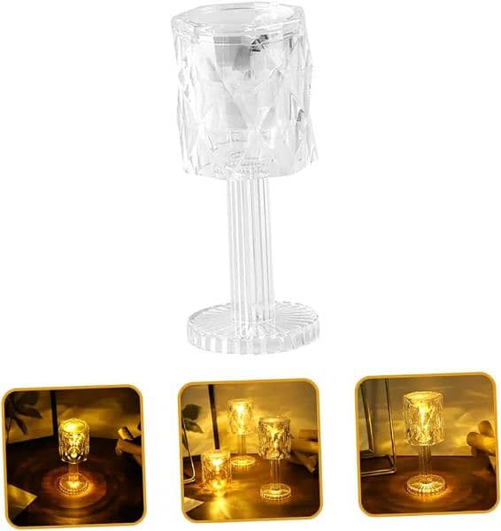 Diamond Table Lamp USB Acrylic Decorative Desk Lamp Bedroom 2