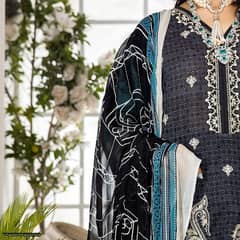 3 PCs Safwa Women Lawn Embroidered Unstiched SCE -05