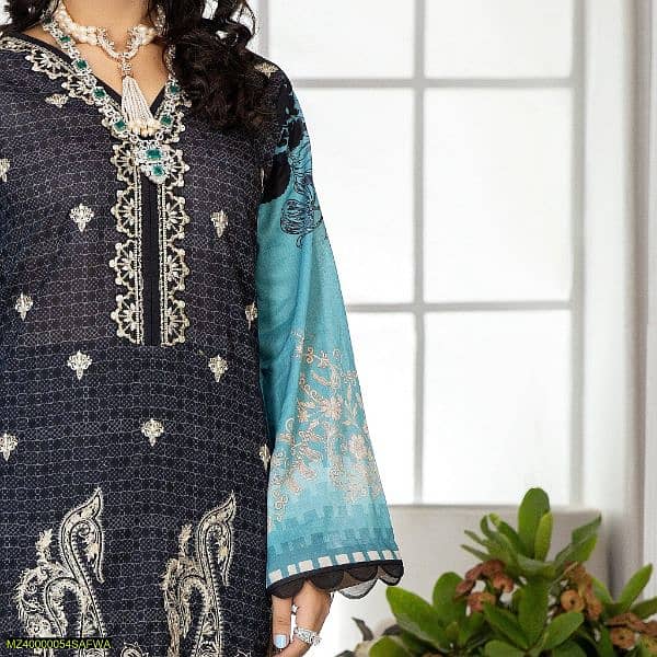 3 PCs Safwa Women Lawn Embroidered Unstiched SCE -05 1