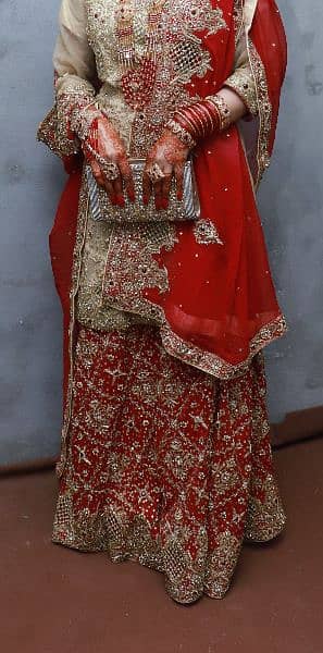 Beautiful bridal dress, bridal dress, Red lehenga, bridal lehenga. 2