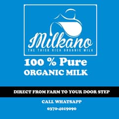 100 % Pure Organic Milk @ Rs. 260 per Litter