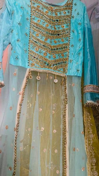 beautiful dress lengha with frill 0