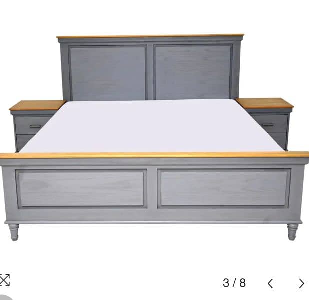 double bed set, sheesham wood bed set, king size bed set, furniture 3
