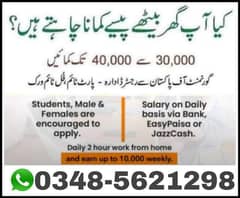online earning jobs offered