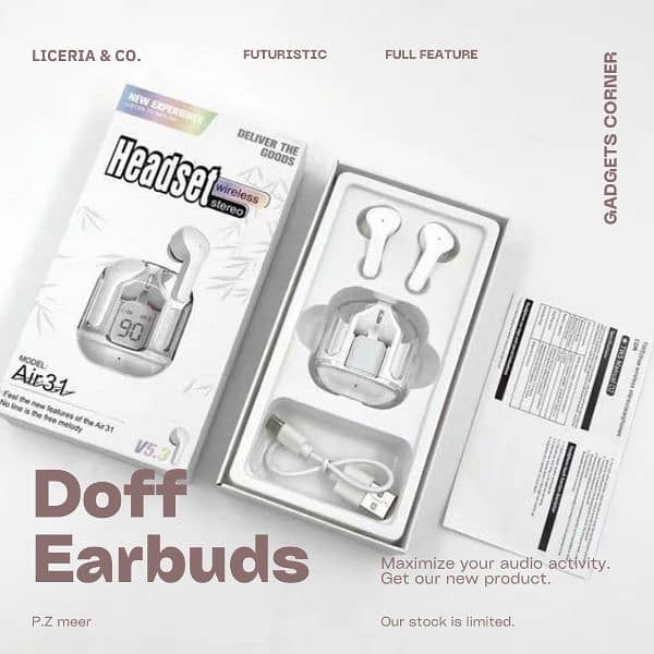 Air 31 digital display wirless earbuds 0