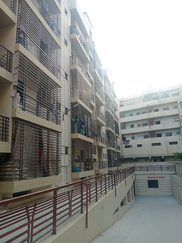 FOR RENT 3RD FLOOR (CORNER) FLAT, WITHOUT LIFT, IN KINGS COTTAGES PH-II BLOCK-7 GULISTAN-E-JAUHAR 27