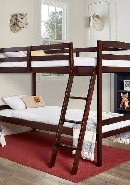 Solid diyaal wood Bunk Bed. . for contact call or whastapp 03216312969 2