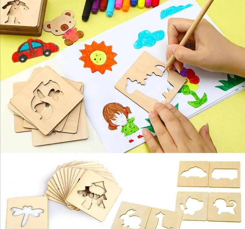 Wooden Drawing Boards for kids 8 Pcs 0