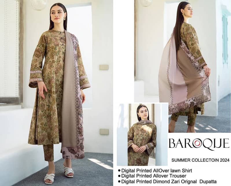 Alhamdulillah* Wait is Over  Summer Collection 2024 *BAROQUE* 9