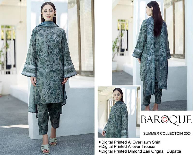 Alhamdulillah* Wait is Over  Summer Collection 2024 *BAROQUE* 11