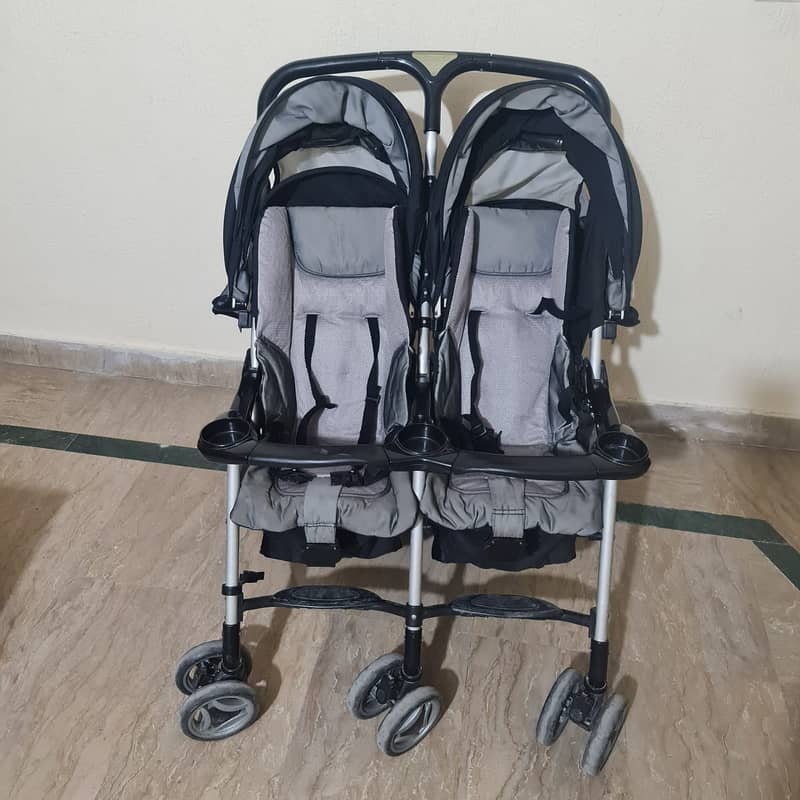 Imported Double Pram for Baby 9