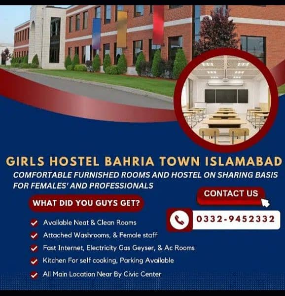 Girls hostel bahria town near civic center 0