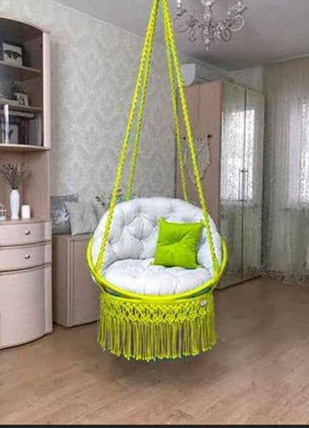 New Swing Chair Jhoola, Single & Double, Macrame Jhula, Hanging, COD 16