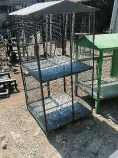 pinjra/pet house/cat cage/bird cage/iron cage/2 portion cage
