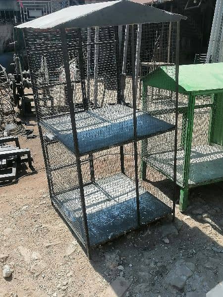 pinjra/pet house/cat cage/bird cage/iron cage/2 portion cage 0