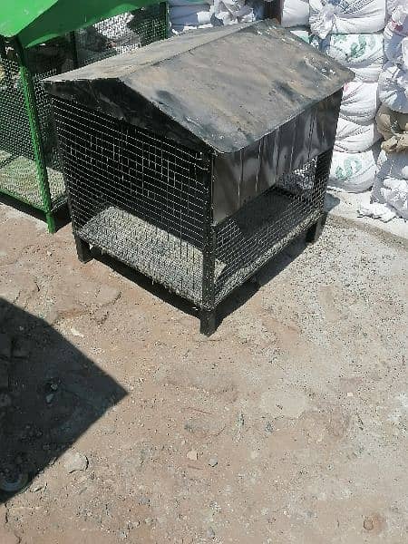 pinjra/pet house/cat cage/bird cage/iron cage/2 portion cage 1