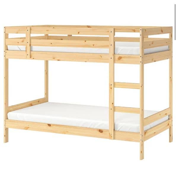 ORIGINAL IKEA PURE WOOD BUNK BED 2