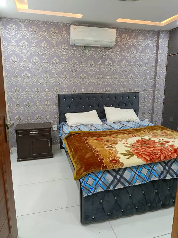 One bed luxury full furnished apartment available for rent in Bahria town Lahore 7