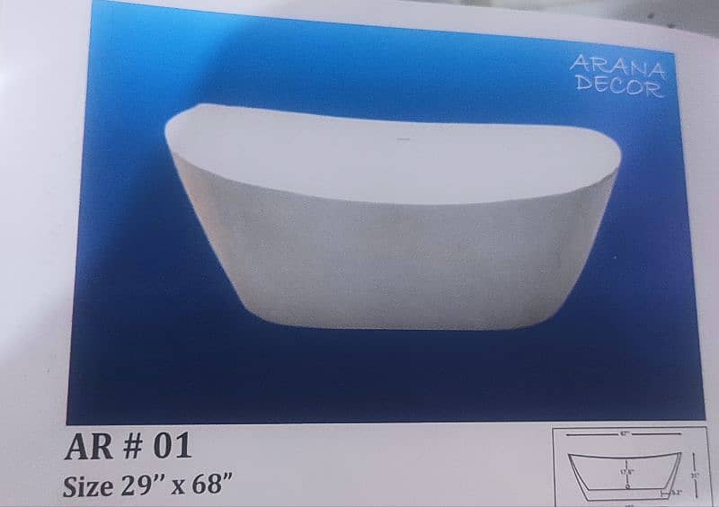 free standing bathtubs in black and blue color on sale till 31 May 2