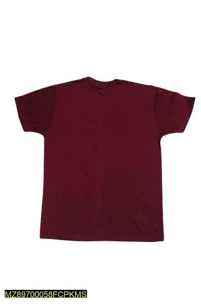 1 PC cotton printed T-shirt ,maroon 1