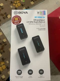 Boya BY-XM6-S2 Wireless Microphone (2.4 GHz Dual-channel)