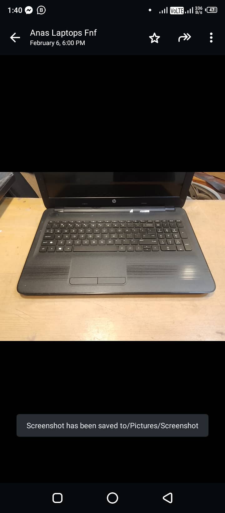 HP laptop i7 , 5th generation 8gb , 256 ssd 1