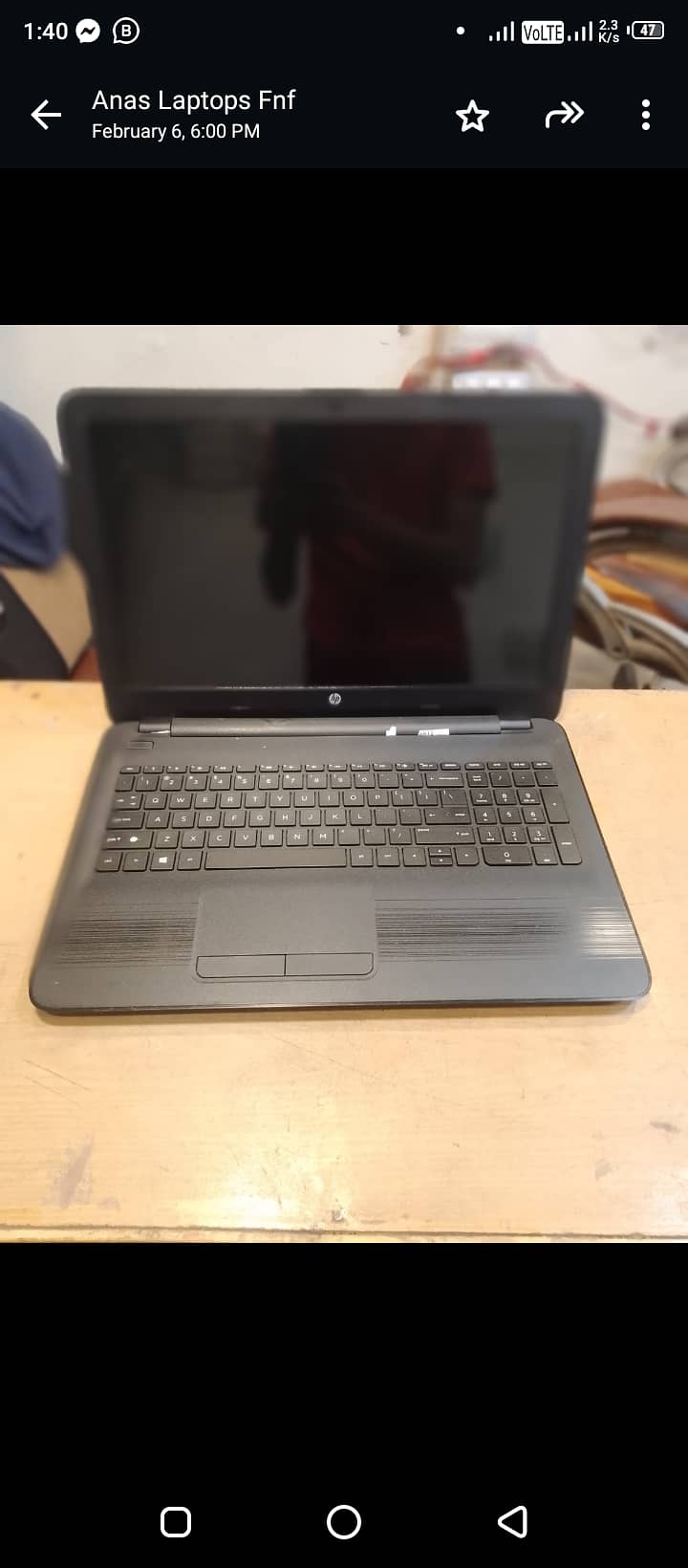HP laptop i7 , 5th generation 8gb , 256 ssd 3