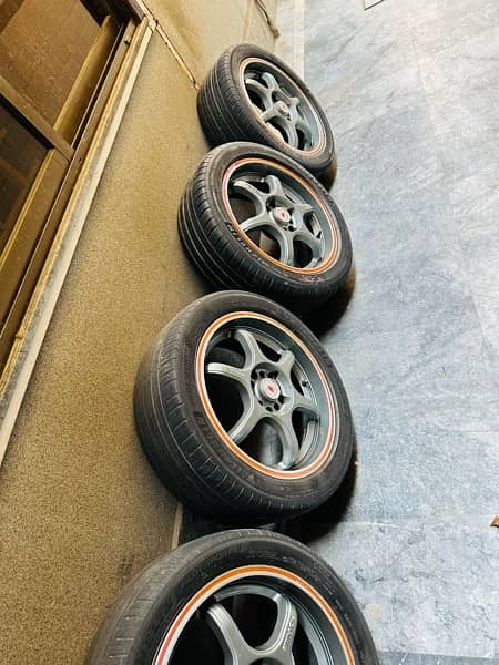 Low profile Rims 17 inches England made with free tyres 2