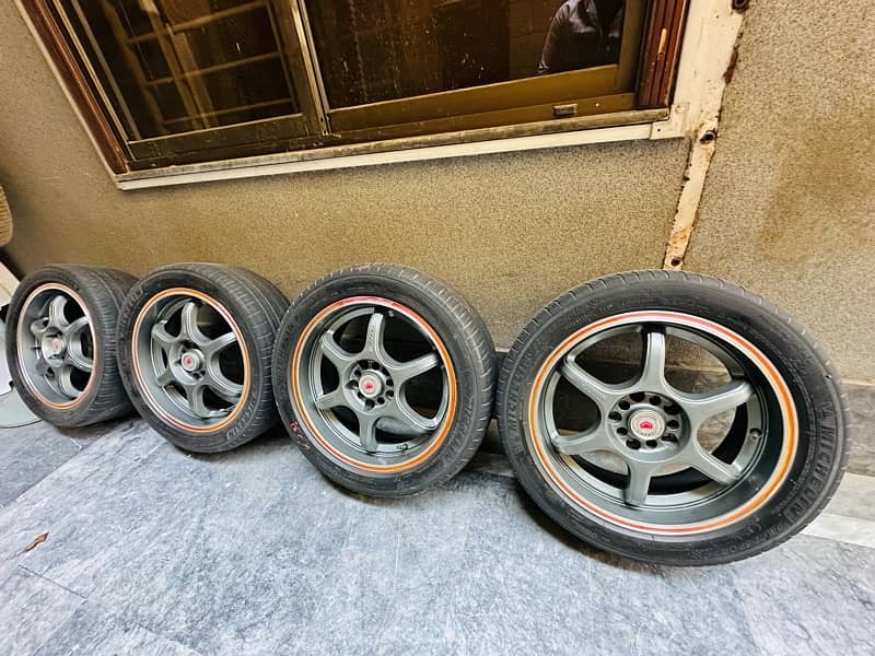 Low profile Rims 17 inches England made with free tyres 6