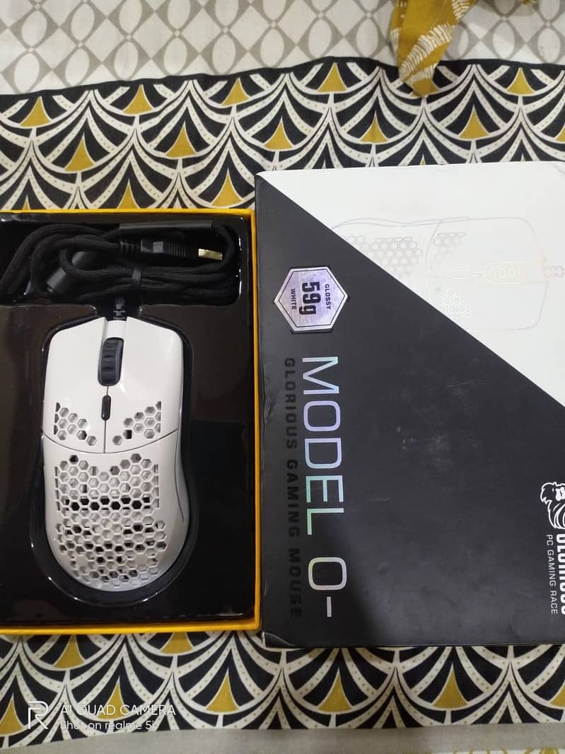 Glorious Model O Minus RGB Gaming Mouse – Glossy White (Brand New) 0