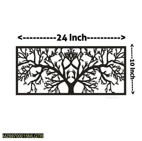 MDF wood tree wall Hanging ,pack of 4 1