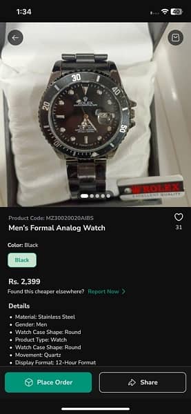 Mens formal analogue watch 4