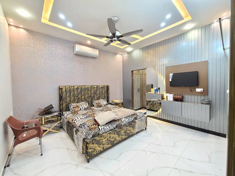 7 Marla Brand New Luxury House Double Story For Sale 5 Bedrooms Attached Bath Attached Eden Executive Society Area Boundary Wall Canal Road Faisalabad 1
