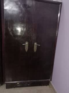 Two door iron cupboard