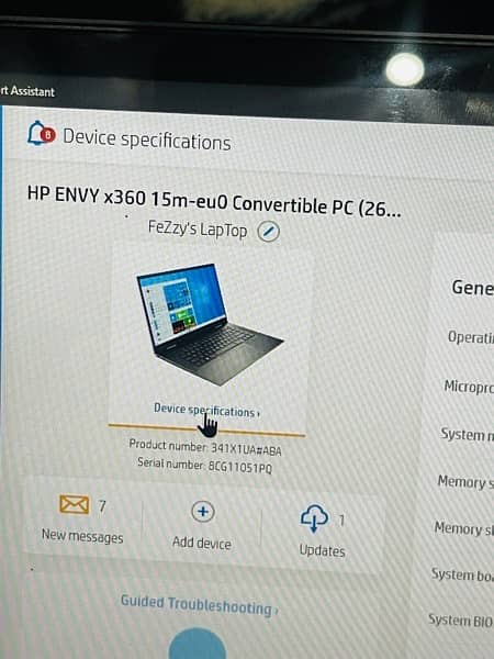 HP envy x360 ryzen 5 5500u 7