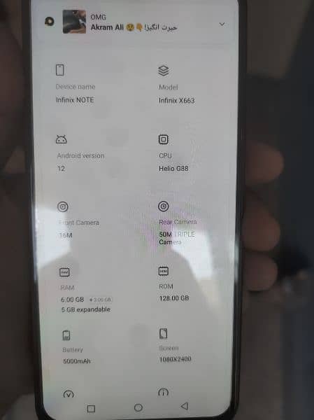 Infinx Note 11 with Box and Charger Urgent Sell 3