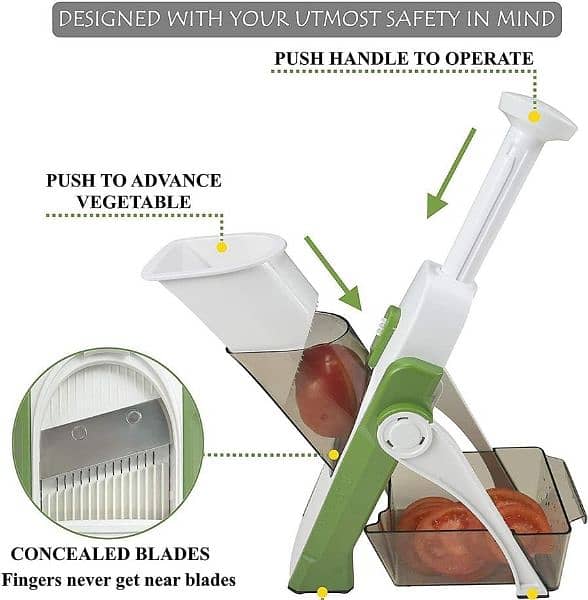 3 in 1 manual vegetables cutter slicer for kitchen stainless stee 16