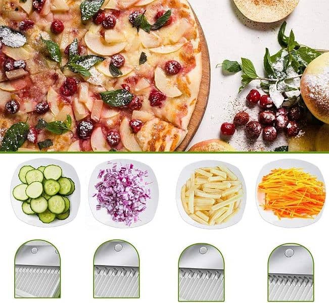 3 in 1 manual vegetables cutter slicer for kitchen stainless stee 17