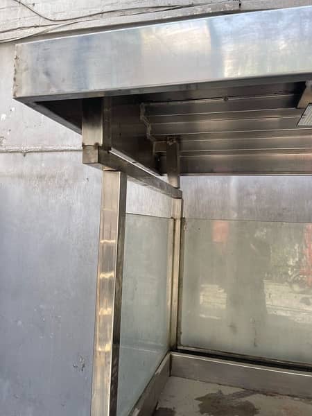 Burger / shawarma counter along with fryer and breading table for sale 7