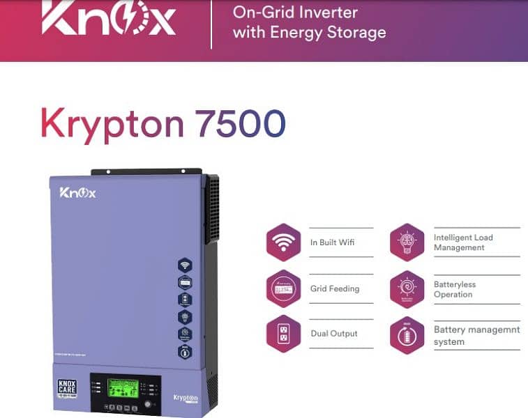 Knox Krypton 7500 6KW Hybrid Inverter 1