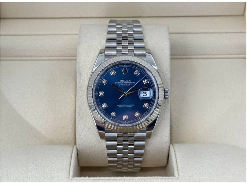 Rolex Datejust 41 White Gold/Steel Blue Diamond with box AAA 1