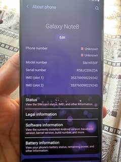 Samsung note 8 (6/64) grey color