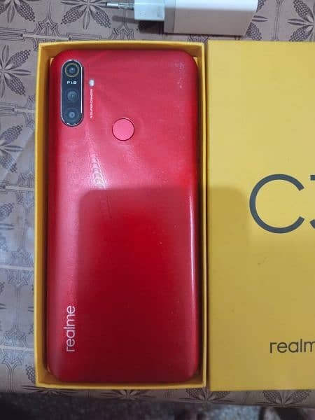 Realme c3 with box and charger 2