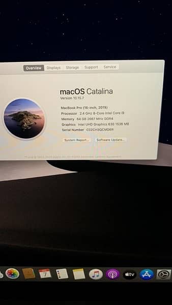 Macbook pro 16 inch 2019 Core i9 1