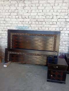 Double bed and side tables for sale