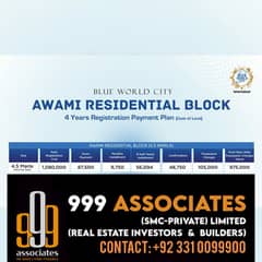 Blue World City Awami Block plot/file For sale 0